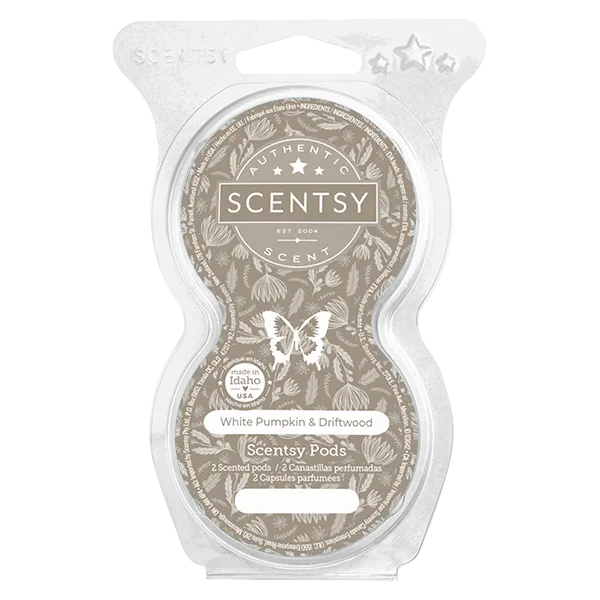 White Pumpkin & Driftwood Scentsy Pod Twin Pack