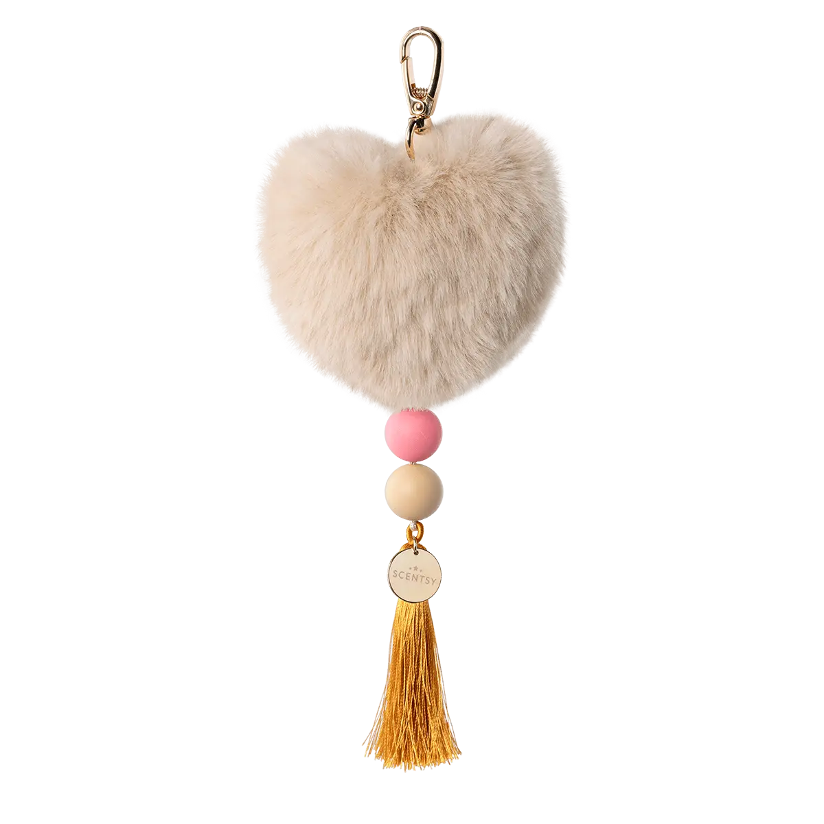 Taupe Heart Scentsy Charm Clip + Vanilla Bean Buttercream fragrance