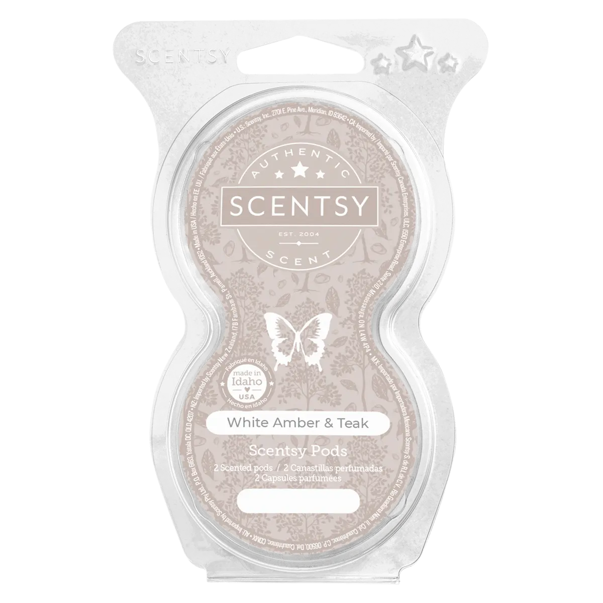 White Amber & Teak Scentsy Pod Twin Pack