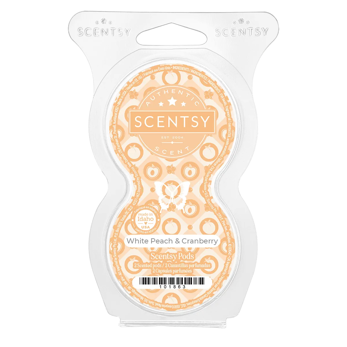 White Peach & Cranberry Scentsy Pod Twin Pack