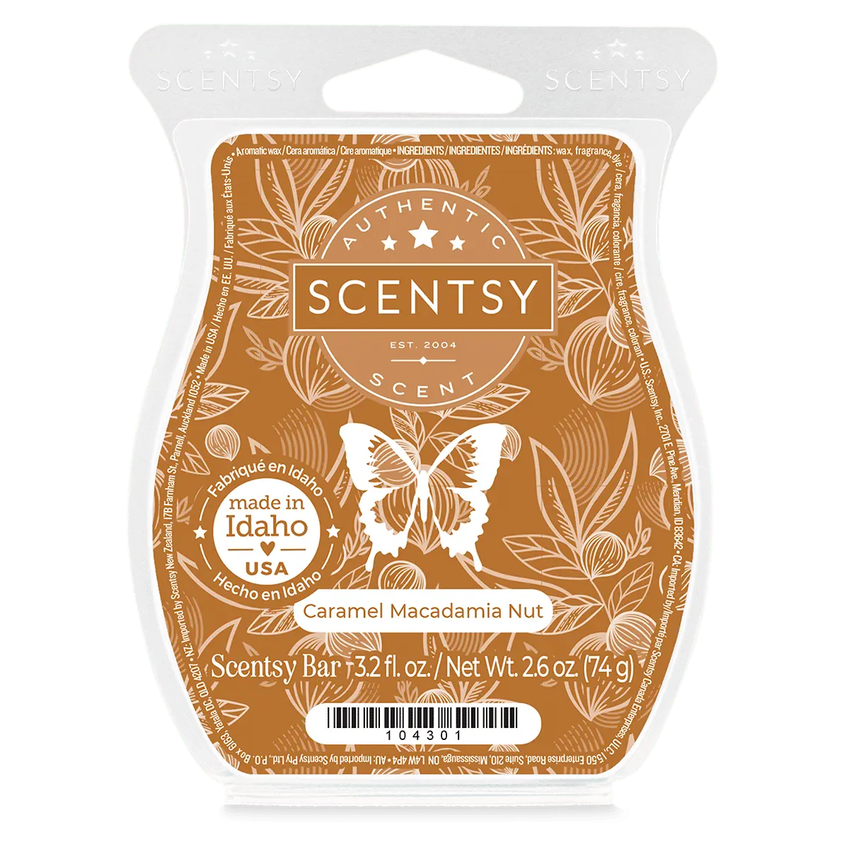 Caramel Macadamia Nut Scentsy Bar
