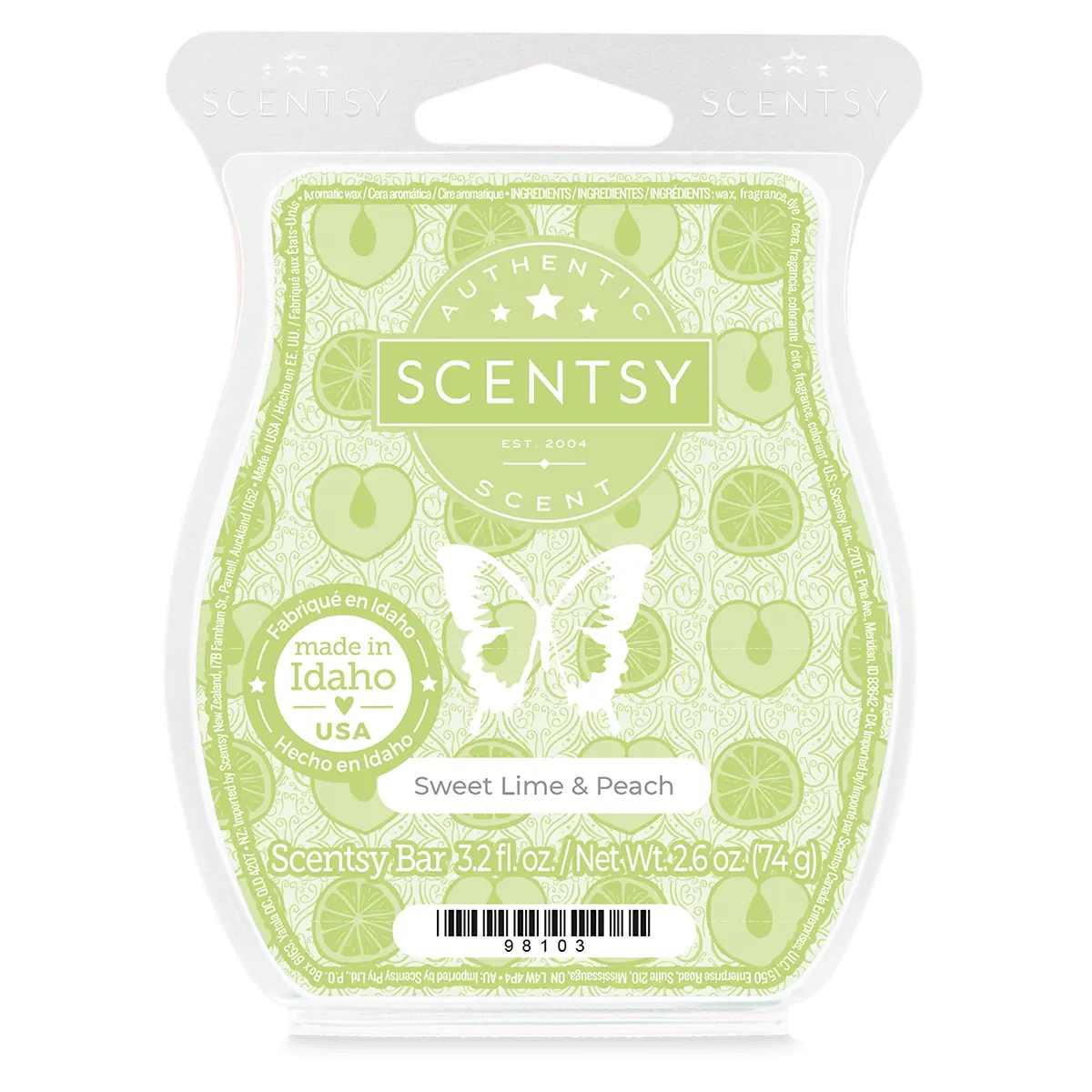 Sweet Lime & Peach Scentsy Bar